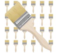 Kurtzy Set Pennelli Pittura Professionali da 20 cm (24pz) Testa da 76,2 mm - Set Pennello Pittura con Manico Legno per Pittura a Trucioli, Silicone, Gesso, Colorazione e Colle - Pennelli Pittura Muri
