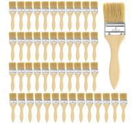 Kurtzy Set Pennelli Pittura Professionali da 5,08 cm (48pz) - Set Pennelli per Dipingere con Manico in Legno - Pennelli per Acrilico, Vernici, Colle e Fai da Te per la Casa - Pennello Pittura Muro