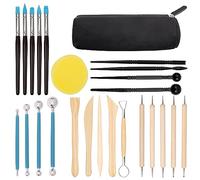 Kurtzy Utensili Argilla Polimerica Ceramica da Modellare - Set da 25 - Strumenti per Modellare - Kit Sculture - Attrezzi Modellismo Scultura Fai da Te - con Stilo a Sfera Custodia