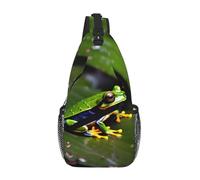 kurue Peace Tree Frogs - Zaino da uomo e donna, con tracolla, antifurto, a tracolla, per escursioni e viaggi
