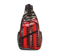kurue Phone Booth London Street - Zaino da uomo e da donna, antifurto, a tracolla, borsa a tracolla, borsa da petto per escursioni e viaggi