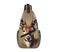 kurue Stampa testa di cervo Uomini Donne Sling Zaino Anti Furto Crossbody Spalla Borsa Petto Busto Zainetto Satchel per Escursioni Viaggi