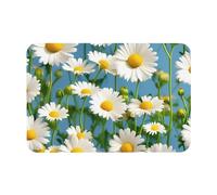 kurue Tappetino da bagno bianco con stampa di piccoli fiori diatomacee tappetino da doccia in gomma assorbente per pavimento doccia per bagno antiscivolo