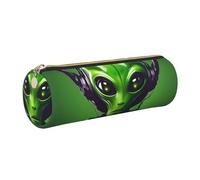 kurue Verde orecchio lungo alieno caso penna borsa in pelle sottile matita sacchetto bella cancelleria borsa cosmetica portatile cerniera organizzatore borsa
