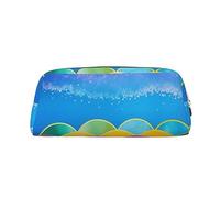 Kururi Colorato Arcobaleno Stampa Matita Caso Portatile Viaggio Trucco Sacchetto Penna Del Sacchetto Dell'organizzatore Box Per, Oro, Taglia unica