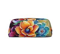 Kururi Fiore Diamond Painting Stampa Matita Caso Portatile Viaggio Trucco Bag Pen Pouch Organizer Box Per Ufficio Forniture Viaggio, Oro, Taglia unica