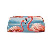 Kururi Flamingo Beach Stampa Matita Caso Portatile Viaggio Trucco Bag Pen Pouch Organizer Box Per Ufficio Forniture Da Viaggio, Oro, Taglia unica