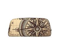 Kururi Law Of The Compass Navigation Stampa Astuccio Portatile Viaggio Trucco Bag Pen Pouch Organizer Box Per Ufficio Forniture Da Viaggio, Argento, Taglia unica
