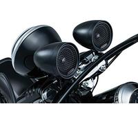 Kuryakyn 2713 MTX Road Thunder Weather Resistant Motorcycle Speakers: 100 Watt Handlebar Assemblted Audio Speaker Pods with Bluetooth Audio Controller, Satin Black