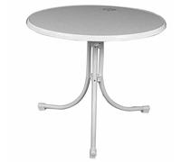 Kurz Pieghevole Tavolo da Giardino 85cm Bianco Balcone di Marca Rotondo