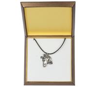Kurzhaarcollie - Argento Placcato Collana Con Uno Cane IN Una Scatola Art Dog