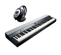 Kurzweil KAP1-LB - Tastiera professionale Stage Piano Keyboard nero 88 tasti con cuffie keepdrum