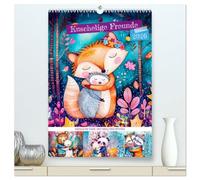 Kuschelige Freunde - Niedliche Tiere mit Herz und Pfoten (hochwertiger Premium Wandkalender 2026 DIN A2 hoch), Kunstdruck in Hochglanz: Herzige Tierumarmungen - Eine Welt voller Freundschaft