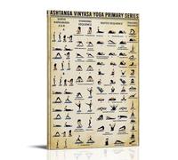 KUSDPKAJC Ashtanga Vinyasa Yoga Primary Series Poster decorativo da parete, per soggiorno, camera da letto, decorazione da parete, per camera da letto, camera da letto, decorazione moderna per camera
