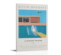 KUSDPKAJC David Hockney A Bigger Splash Art, poster decorativo da parete, per soggiorno, camera da letto, decorazione moderna per camera da letto, 60 x 90 cm
