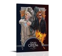 KUSDPKAJC Good Omens Tv Fan Art, poster decorativo da parete, per soggiorno, camera da letto, decorazione moderna per camera da letto, 60 x 90 cm