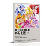 KUSDPKAJC Poster decorativo da parete con glitter force, anime Doki Doki, per soggiorno, camera da letto, decorazione moderna per camera da letto, 40 x 60 cm