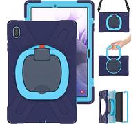 KUSEZJK Custodia per Samsung Galaxy Tab S7 Fe 12.4 T730 T735 T736B T736N, Galaxy Tab S7 Fe 12.4" Cover, Cover Protettiva per Tablet Robusta e Resistente per Bambini con Cavalletto Rotante & Tracolla