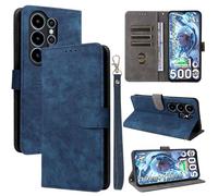 KUSINHOKA Cover Compatibile con Blackview Wave 10Wave 10C, Anti-Graffio Premium Pelle PU Flip Custodia, Fibbia Magnetica, Slot Scheda, Funzione Staffa, Protettiva Cover con Cordino, Blu