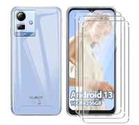 KUSINHOKA Cover per Cubot Note 50 + [3 Pezzi] Pellicola Vetro Temperato, Morbido Silicone [Antiurto] Custodia, Leggero [Anti-Graffio] TPU Trasparente Protettiva Custodia para Cubot Note 50
