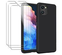 KUSINHOKA Cover per Umidigi C1 Max/Umidigi C1 + [3 Pezzi] Pellicola Vetro Temperato, Morbido Silicone [Antiurto] Custodia Leggero [Anti-Graffio] Bumper TPU Protettiva Custodia - Nero