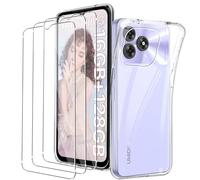 KUSINHOKA Cover per Umidigi G5/Umidigi G5A + [3 Pezzi] Pellicola Vetro Temperato, Morbido Silicone [Antiurto] Custodia, Leggero [Anti-Graffio] TPU Trasparente Protettiva Custodia para Umidigi G5/G5A