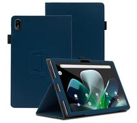 KUSINHOKA Custodia Compatibile con Acer Iconia Tab M10 10.1 Pollici, Leggero Pelle PU Protettiva Cover con Cinturino da Polso, Tablet Custodia Magnetico con Funzione di Supporto, Blu Scuro