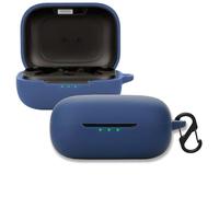 KUSINHOKA Custodia Compatibile con EarFun Air PRO 4, Cover Protezione in Silicone con Gancio Portachiavi, Morbido Antiurto Portatile Custodia Protettiva [Ricarica Wireless], Blu