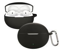 KUSINHOKA Custodia Compatibile con Oneplus Buds 4, Cover Protezione in Silicone con Gancio Portachiavi, Morbido Antiurto Portatile Custodia Protettiva [Ricarica Wireless], Nero
