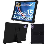 KUSINHOKA Custodia per Doogee Tab G6+/Doogee Tab G6 Plus 11 Pollici, Morbido Silicone [Antiurto] Protettiva Cover, Anti-Graffio Protezione Custodia con Funzione di Supporto, Nero