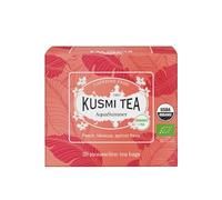 Kusmi Tea - AquaSummer (Bio) - Infuso di una miscela di ibiscus e frutta gusto pesca e albicocca - Scatola da 20 bustine
