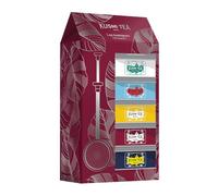 Kusmi Tea - Cofanetto Iconiques + Pinza da tè - Assortimento di tè biologici - Idea regalo per uomo e donna - Tè nero, tè verde, tè bianco e tisane - Prodotto in Francia - 5 confezioni da 25 g