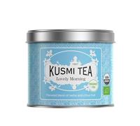 Kusmi Tea - Lovely Morning Bio - Tè 100% Biologico - Miscela di Tè Verde, Mate, Limone, Guaranà, Pompelmo e Arancia - Tè in Foglie Sfuse - Scatola da 100g - Quantità per circa 50 tazze