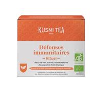 Kusmi Tea - Rituale di difesa immunitaria - Tè verde, Maté biologico arricchito con vitamina C - Acerola, aroma naturale di arancia e frutta tropicale - Confezione da 100 g