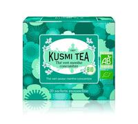 Kusmi Tea - Tè verde biologico con menta e cetriolo - Ingredienti biologici e naturali al 100% - Da gustare caldo o freddo - Confezione da 20 bustine