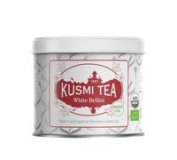 Kusmi Tea - White Bellini - Miscela Biologica di Tè Bianco, Pesca e Albicocca - Tè Bianco Bio - Da Gustare Caldo o Freddo - Foglie Sfuse - Scatola da 90g per circa 50 tazze