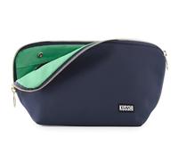 KUSSHI Trousse da viaggio lavabile per trucchi e cosmetici, Navy/Menta, Signature (Medium) Bag, Trousse lavabile