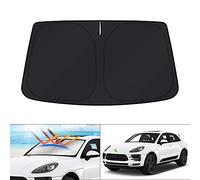 KUST Parasole per parabrezza Porsche Macan 2014-2025 2026 accessori, protezione solare finestra, parasole, pieghevole, blocca i raggi UV, mantiene la tua auto più fresca