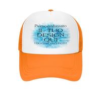 Kustima Cappello Personalizzato, Cappello da Baseball Personalizzato, Cappellino con Visiera Foto/Logo/Testo, Cappellos Trucker Classico per Uomo e Donna