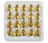 Kustimantu 20 esche per pesca a mosca, con materiale attrattivo di imitazione delle api, attrezzatura da pesca realistica con custodia, per acque profonde, lago, fiume, stagno e acqua salata - persico