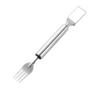 Kustimantu Accessori per anguria, forchetta da taglio 2 in 1, manico ergonomico in acciaio inox, strumento per la preparazione della cucina, barbecue, casa, picnic, cucina