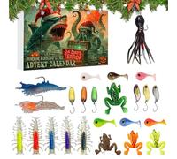 Kustimantu Angel Countdown Calendario | 24 giorni esca da pesca per Natale 2025 | calendario natalizio per l'avvento di Natale | per uomini marito padre pescatore amico viaggio e