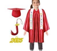 Kustimantu Asilo - Cappuccio di laurea e abito, abito di laurea per bambini | 2025 Little Kids Cap di laurea e abito | Cerimonia numero di visitatori Abiti di laurea per abiti da performance, Colore