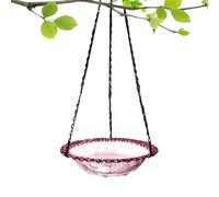 Kustimantu Bagnetto per uccelli da giardino, per uccelli, in metallo, resistente, con design sospeso, per il giardino, il birdwatching, il balcone, la terrazza