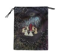 Kustimantu Borsa porta carte dei tarocchi, custodia per carte dei tarocchi con coulisse, custodia per riporre nuovi tarocchi e cubo, ricamo gioco da tavolo, borsa per tarocchi per gli amanti dei