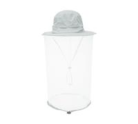 Kustimantu Cappello | zanzariera con rete a velo - traspirante protezione per il collo con coulisse per attività all'aperto come arrampicata, campeggio, picnic, escursionismo, grigio chiaro, L