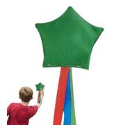 Kustimantu Cuscino da lancio per bambini, a forma di stella, per giochi a fori ciechi, giocattolo da lancio con nastri, pesi da lancio, per carnevale, campeggio, lezioni, giochi per attività