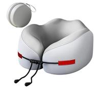 Kustimantu Cuscino da viaggio - Comodo poggiatesta per viaggiare | Cuscino di supporto in memoria per pisolini per bambini e adulti durante voli a lungo raggio, treno, auto, viaggi su strada e durante