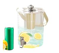 Kustimantu Dispenser per limonata - Dispenser di succo di acqua per feste con rubinetto e filtro | 5 l contenitore a prova di perdite per bevande come tè, succo e limonata per vacanze, campeggio e