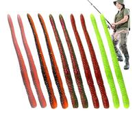 Kustimantu Esche artificiali morbide - imitazione Set di 10 esche da nuoto - realistiche alte ed elastiche per adulti amanti della pesca